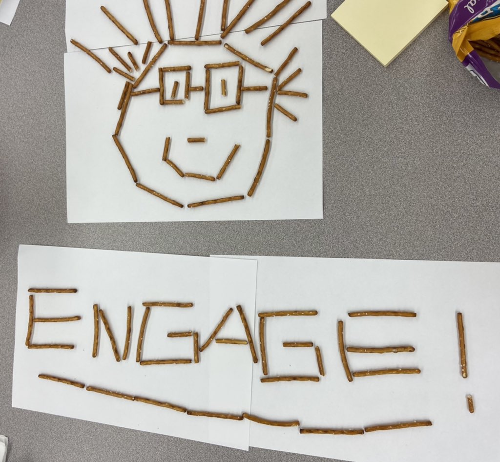 DebBessen's tweet photo. Lots of fun and learning at our Twig Science training today — including our Pretzel STEM Challenge!  #TUSDTwigScience #HeidemanRoadrunners #WeAreTUSD https://t.co/Q3DOv1oNSU
