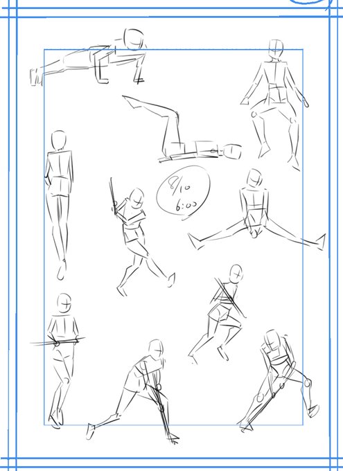 おはようございます☀️
今日もお絵かき頑張るぞぃ～っ٩( 'ω' )و 
#朝練60秒クロッキー 