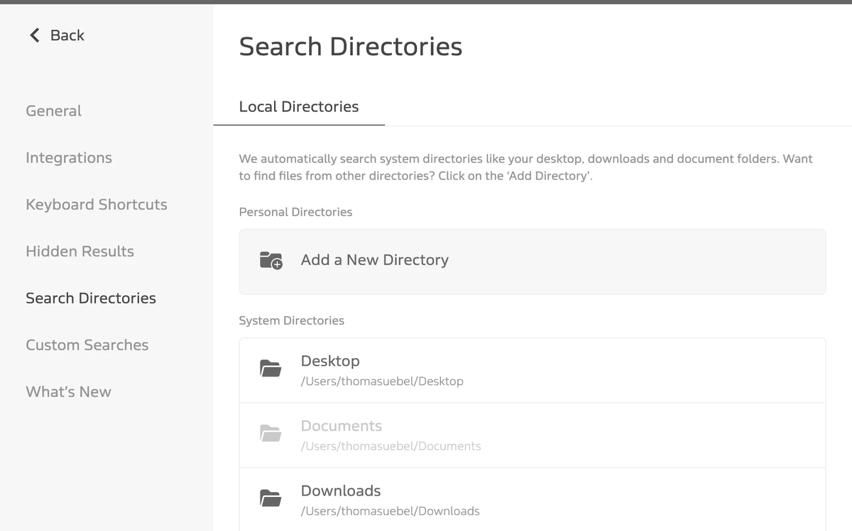getcommande's tweet image. Customize which folders you want Command E to search on your computer

We search common directories by default but add any others you want!