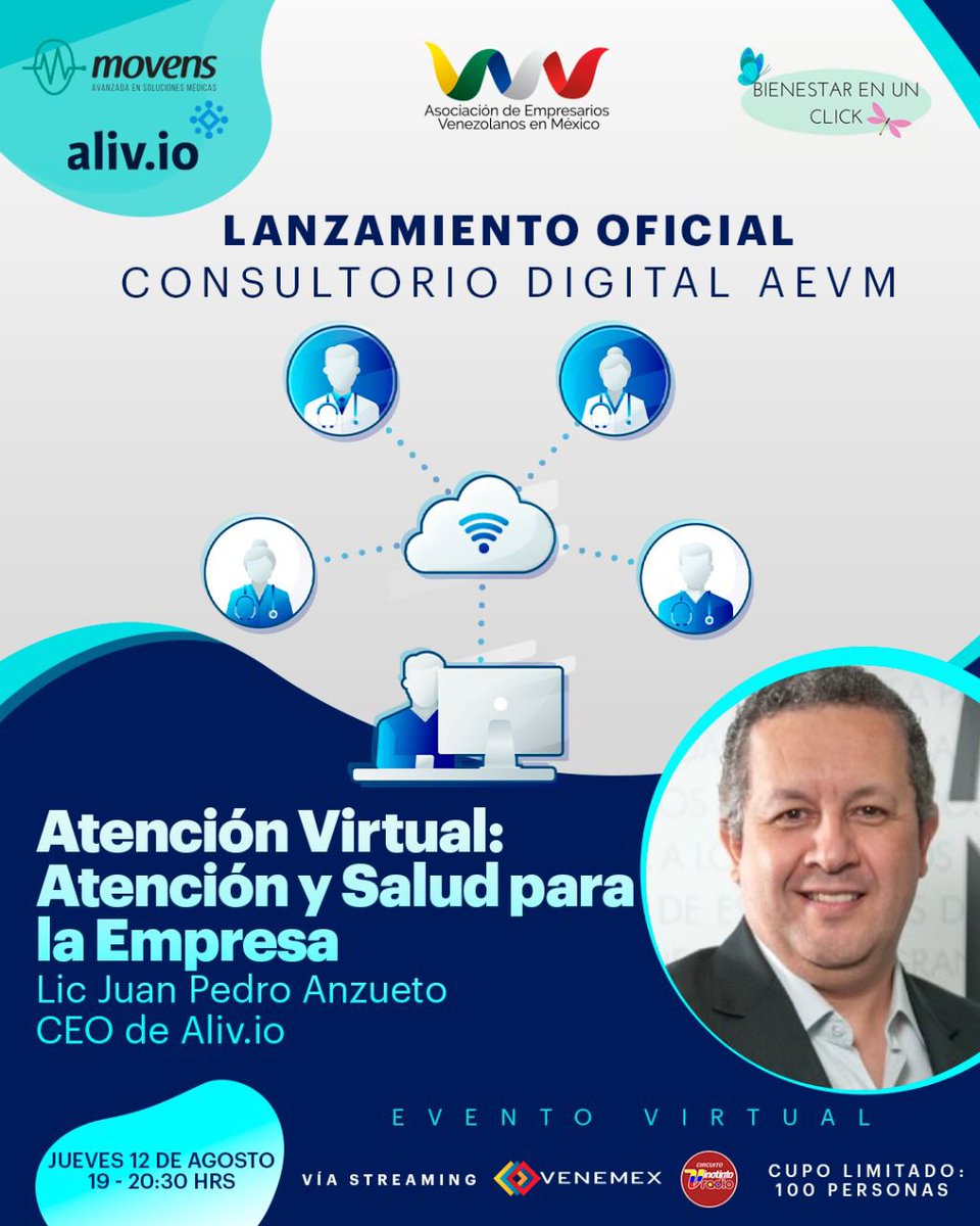 borders_life's tweet photo. Tenemos el gusto de invitarte al Lanzamiento Oficial del Consultorio Digital de la AEVM, en alianza con nuestros afiliados https://t.co/zoPoNRmiwZ y https://t.co/ny0PpDcla3 

¡Te esperamos! 

Jueves, 12 de agosto 19 / 20:30 Hrs.

Registro: https://t.co/Wd3rb17OEq

#Telemedicina https://t.co/5D345RoeD3