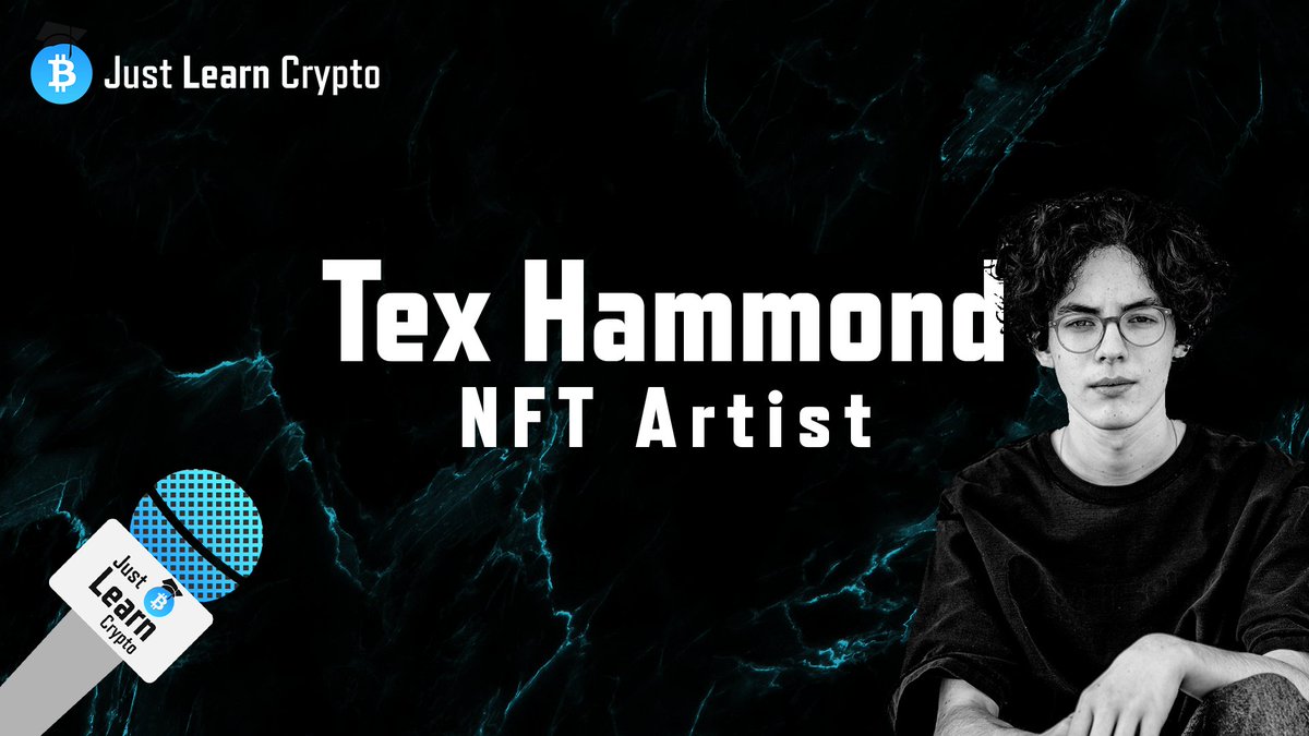 justlearncrypto's tweet photo. 🔥New #JustLearnCrypto exclusive interview with TEX out now! Listen to next level 14 year abstract artist discuss his Genesis NFT Drop🚀

👀Subscribe to our YT Channel! 

https://t.co/lE1WVULPlg 

#nft #nfts #nftcommunity #crypt #bitcoin #waxgang https://t.co/MQWj7yt9cN