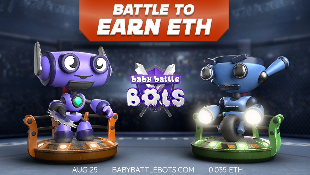 🍼 Baby Battle Bots #NFT discord is live! 🍼

discord.gg/HFVAnBS9qA

First 3⃣0⃣0⃣ members will receive:
👉EARLY SUPPORTER role😱

This role will have many perks and benefits👀
📢Don't miss out

🛡️Come Battle and Earn ETH!⚔️
#battle4eth

Mint: Aug 25

#NFTgaming #nftcollectors