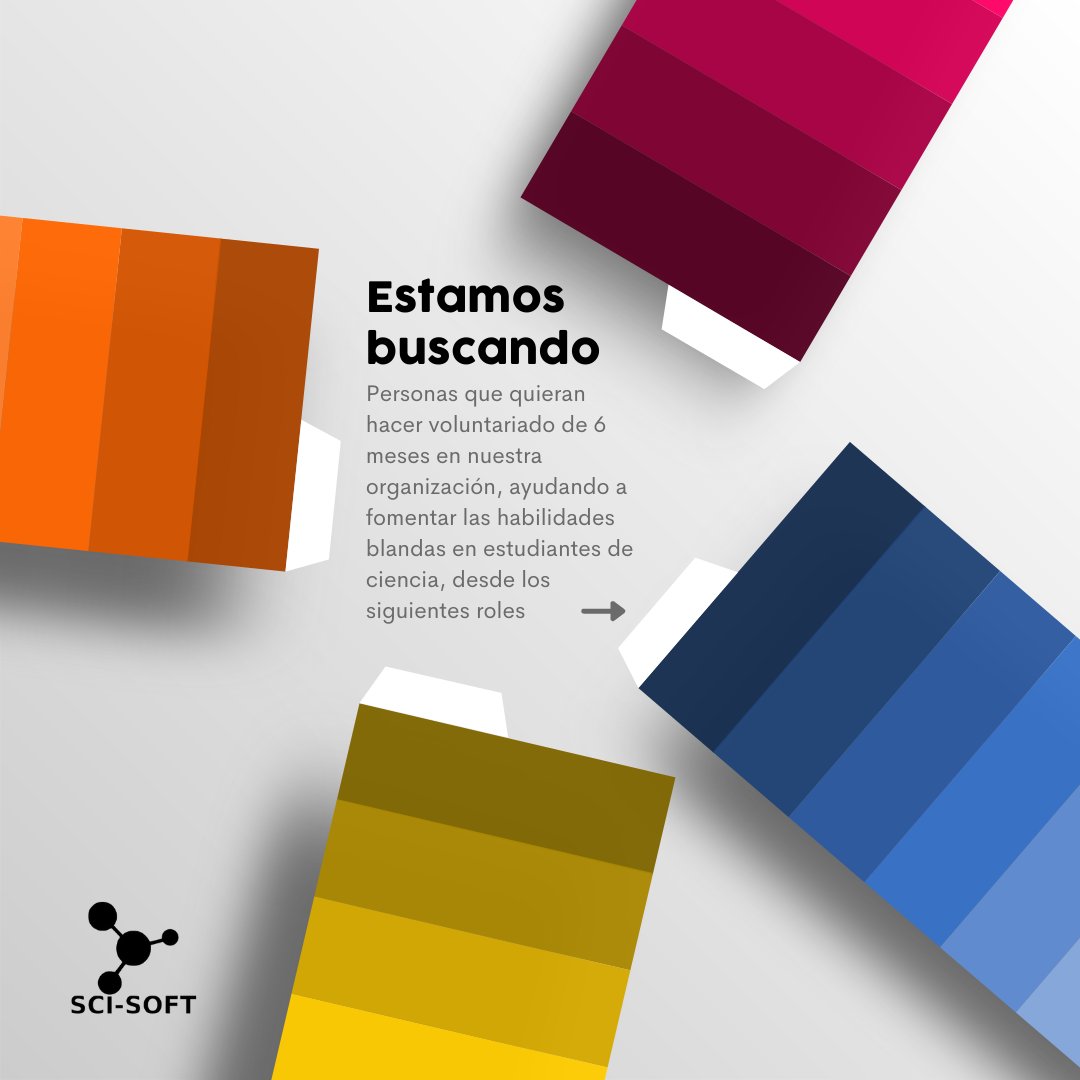 sci_softskills's tweet photo. En Sci-Soft estamos buscando nuevos colaboradores para este semestre, ya que se vienen grandes proyectos y eventos.
Si te interesa, llena el siguiente formulario: https://t.co/VPBFg0KvOV
Perfiles que buscamos en el siguiente hilo ⬇️ https://t.co/iXfIwgYGTm