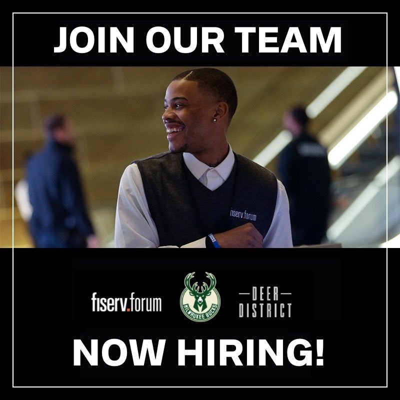 Deer District on Twitter "Join a team of champions! 🤩🎉 The Bucks