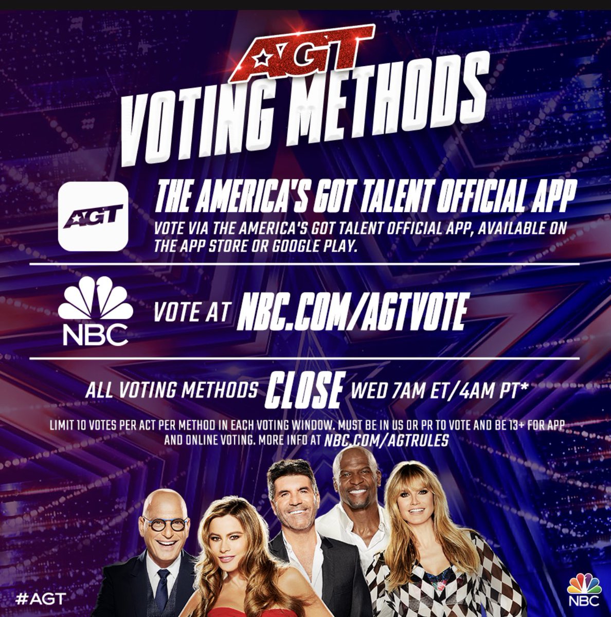 Hey, everyone! We are performing TOMORROW @ 8 PM EST / 5 PM PST on America's Got Talent on NBC !!! Please download the AGT app or go online and vote for us starting tomorrow!

apps.apple.com/us/app/america…