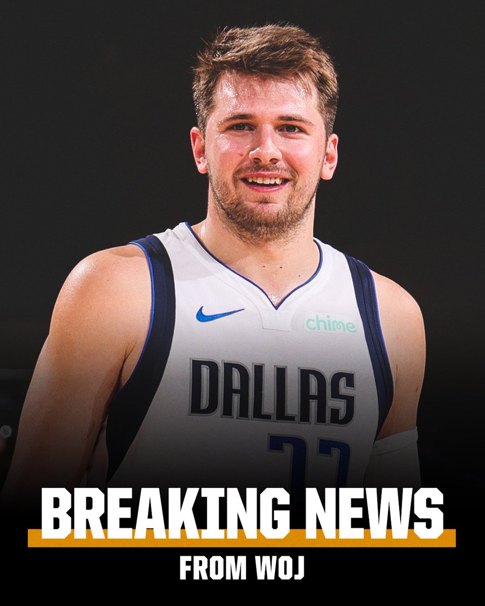Breaking: Luka Doncic has agreed to sign a landmark five-year, $207-million supermax rookie extension, his agent tells <a href="/wojespn/">Adrian Wojnarowski</a>.