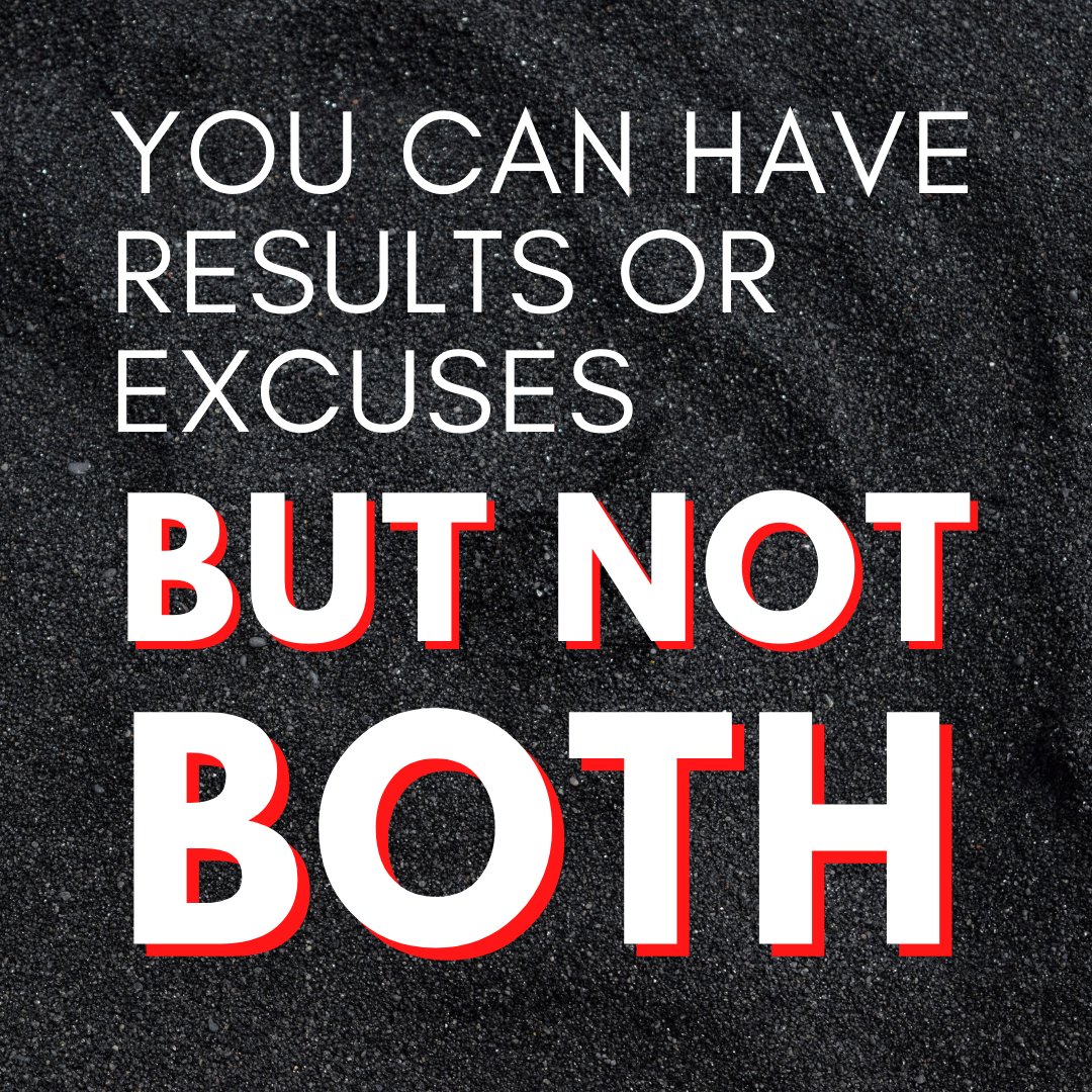 winnersnutri's tweet photo. Excuses are short-term solutions but, they're not going to get you results.

Check your excuses at the door and see how much progress you make 💪🏆

#motivationmonday #motivationalpost #motivation https://t.co/i4COQQkqSp