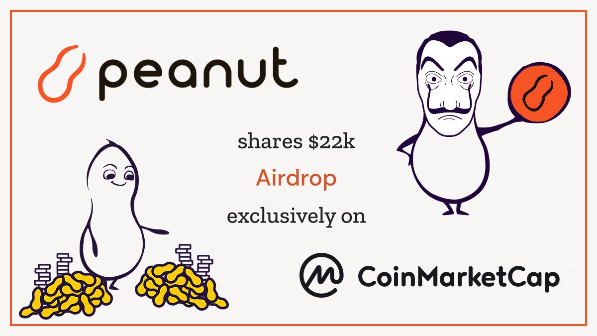 PeanutTrade's tweet photo. @PeanutTrade shares $22k #Airdrop exclusively ⭐ on @CoinMarketCap:
➖➖➖
🔗https://t.co/ahJLUc0Pa7
➖➖➖
#CoinMarketCap #Crypto #Cryptocurrency #Ethereum #DeFi #PeanutTrade #NUX https://t.co/Enl0TQfC1S