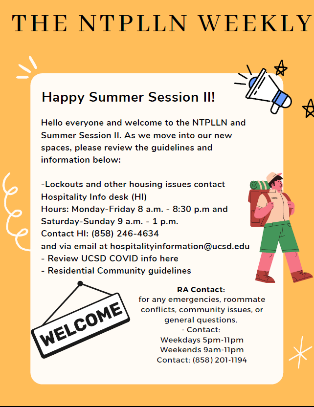 SixthRL's tweet photo. It's #summeratsixth 2021 and now Session II! Here's this week's newsletter from the RA team with things to look out for and policy reminders! https://t.co/djL1lKZSUx