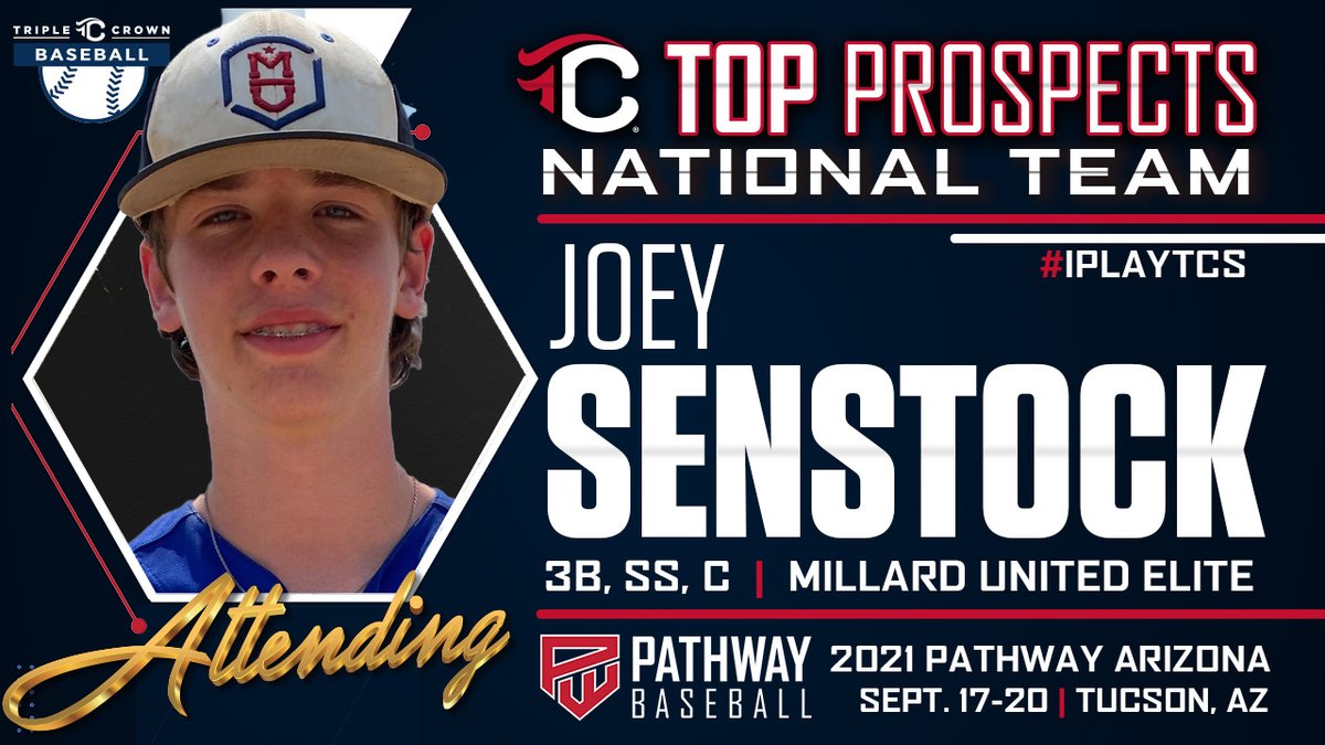 The <a href="/TCTopProspects/">Top Prospects</a> roster has added a strong versatile player from <a href="/Millard_Elite/">Millard Elite</a>! Can't wait to see you down in AZ for the <a href="/PathwayBB/">Pathway Baseball</a> event.
<a href="/decker_sports/">Decker Sports</a> @TCSlumpBuster <a href="/TCS_BB/">Triple Crown Baseball</a> <a href="/JSenstock/">Joey Senstock</a>