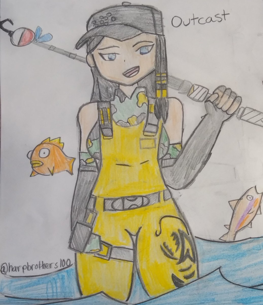 HarpDoesArt's tweet photo. Outcast 🐟🌊💛
#FortniteArt #Fortnite https://t.co/eMmHg7qaGi