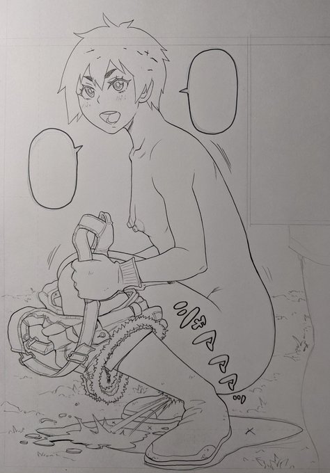 久しぶりに貧乳描いてるけど楽しい😄 