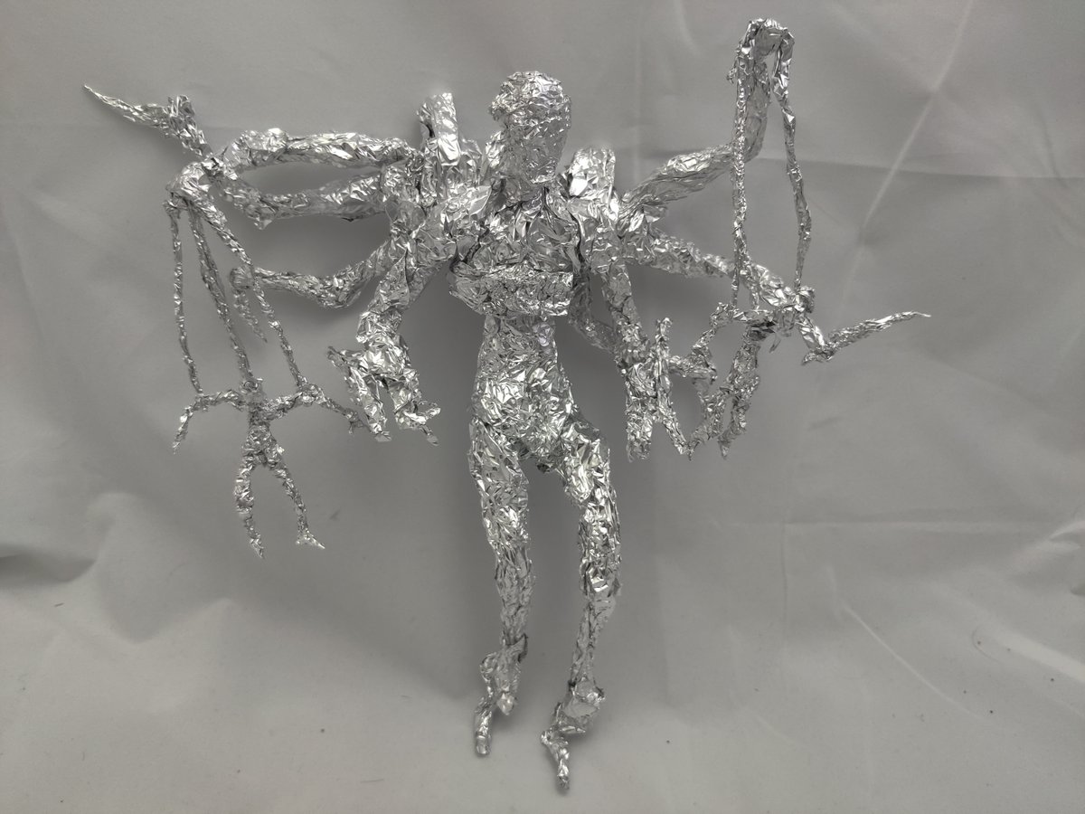 foil_guy's tweet photo. Screaming Mantis from Metal Gear Solid 4 - Aluminum Foil Sculpture
#foil #art #fanart #metalgearsolid #metalgearsolid4 #metalgearsolidIV #metalgearsolidfanart #bbunit #beautyandthebeastunit #solidsnake #nintendo #nintendofanart #mgs4 #screamingmantis #psychomantis https://t.co/w7wGcwrkQM