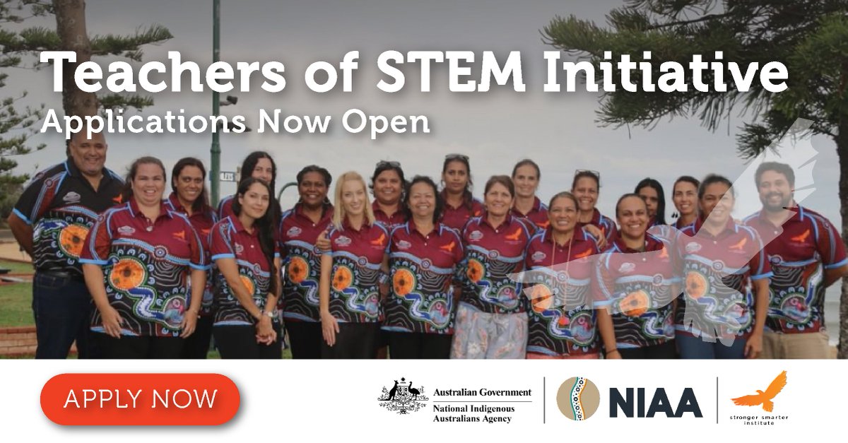 StrongerSmarter's tweet photo. Applications OPEN for #TeachersofSTEMInitiative #ToSI. Join our info session 23 Aug with past & current participants to learn more about how ToSI can set you on a path to become a #STEMteacher @indigenous_gov
LIVE INFO: https://t.co/y4rQmw1nGo
MORE/APPLY: https://t.co/5CvRHSOcHw https://t.co/HWz7Ksbxuw