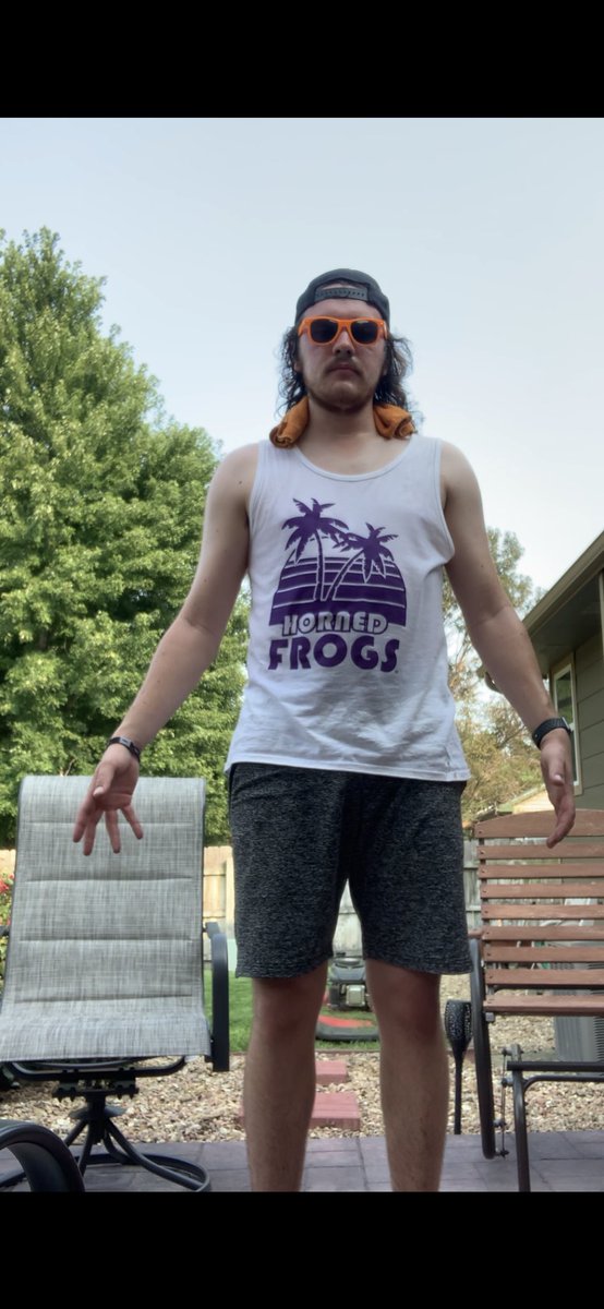 stldude4's tweet photo. PSA w/ POV: Don't mow when it feels like 106 and you have long hair, it will look like you went swimming. https://t.co/3LwaPxR34s