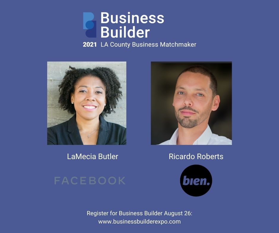 BusinessBuildLA's tweet image. Look who's coming to the Plenary Session! Thanks to partner OneLA, @Facebook Program Manager of Supplier Diversity, LaMecia Butler, will talk w/ @thisisbien Exec. Producer, Ricardo Roberts about how 2 do biz w/Facebook. Moderated by @LAAreaChamber President &amp;amp; CEO, Maria S Salinas