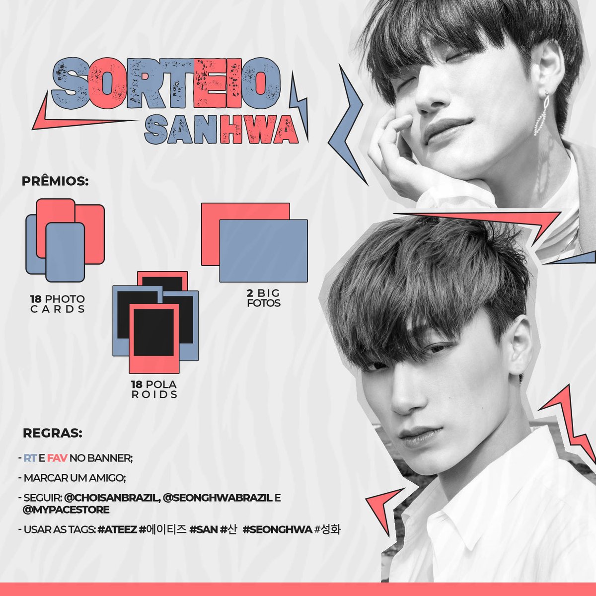 ChoiSan_Brazil's tweet photo. ✨ SORTEIO SANHWA ✨

Para participar do sorteio, leia atentamente as regras do banner👇

- Sorteio acontecerá no dia 28.08.

- Será conferido se o participante seguiu com todas as regras.

Boa sorte!!

#ATEEZ #에이티즈 #SAN #산  #SEONGHWA #성화 @ATEEZofficial https://t.co/RsdDblFJsZ
