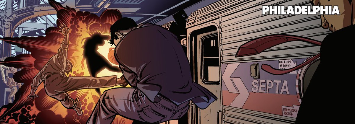 12GaugeComics's tweet photo. Everyone talks about @Stelfreeze's skill with fight choreography and paneling. Also: dude frames one helluvan explosion. Just look at these panels from #ThomasRiver. https://t.co/WNanoiJHJ7