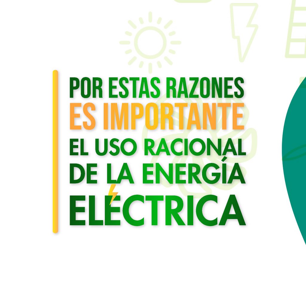 ¿Sabes las razones por la cuál la energía es de suma importancia?. Te invitamos a deslizar nuestro contenido para refrescar tus conocimientos y hacer uso racional eficiente de la energía eléctrica
#9Ago 
#PuebloVictorioso 

Ver más 👇🏻
instagram.com/p/CSXxoWJnoGM/…