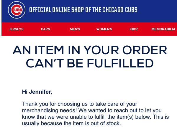 superjen1211's tweet photo. There is no bigger Anthony Rizzo fan than my dad. When he got traded 5 days before his birthday, I ordered him the perfect gift, a signed WS photo. Sadly 3 days later I got an email saying it could not be fulfilled. I hate disappointing my dad, hoping @ARizzo44 can make it right? https://t.co/o8MkTh7nnh