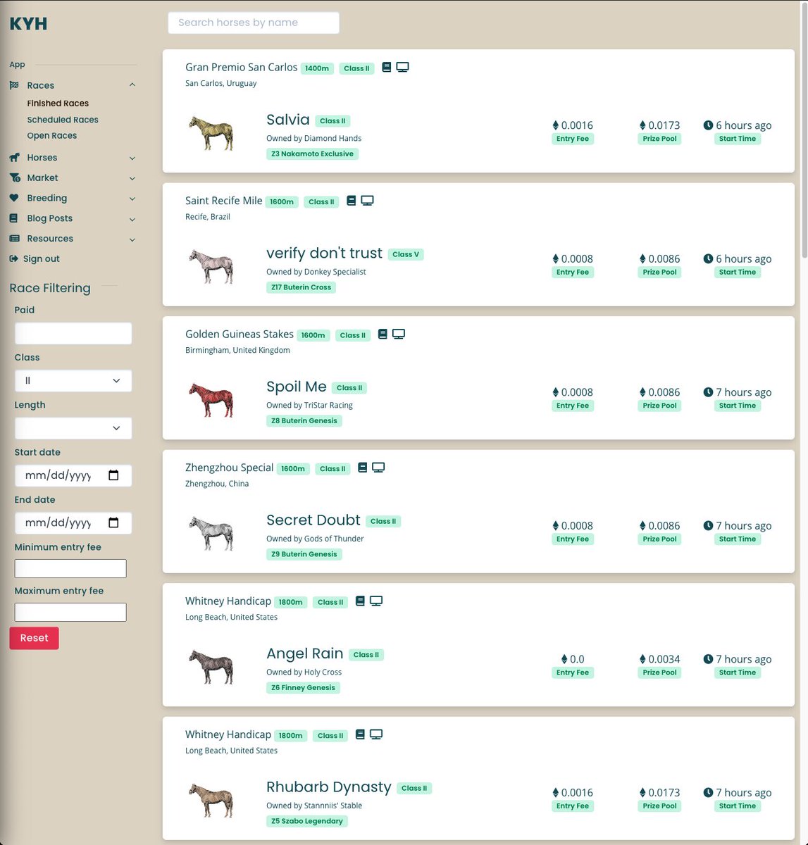 knowyourhorses's tweet photo. We don't take your feedback lightly. We've pushed out a change to hopefully improve the UX for everyone by reducing the number of clicks needed to filter down races. We will keep "number of clicks" in mind as we (re)design parts of the application. Goodbye collapsible filters https://t.co/WnffZBzeZf
