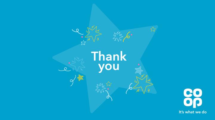 Taylorstephen40's tweet photo. I want to say thank you to INSERT TWITTER HANDLE for INSERT REASON #BeingCoop #CoopBeKind @coopuk https://t.co/2mt9xELG7J