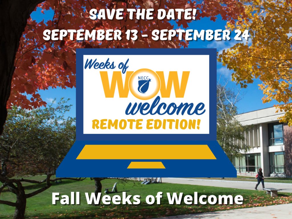 NECCStudentLife's tweet photo. We have started to plan for our fall Weeks Of Welcome (WOW). We are putting together WOW  bags for students with free swag, snacks, and important information from offices campus wide. Students sign up here https://t.co/PZilqXP1Hc. #NECCWOW #NECCStudentLife #WeAreNECC #SomosNECC https://t.co/kRLGlG2AXh