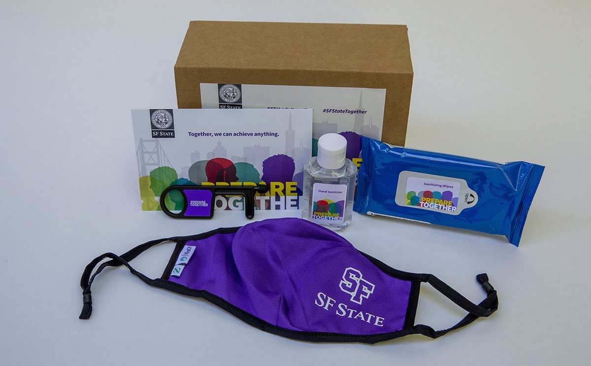 SFSU's tweet photo. A Welcome Back event for all employees and faculty returning to campus will be held from 9 to 11 a.m. Aug. 10 & 11, on the Quad. There will be grab-and-go food and beverages from our various campus vendors as well as welcome back kits. See you on the Quad! #SFSUTogether https://t.co/7tt5a8zYwx
