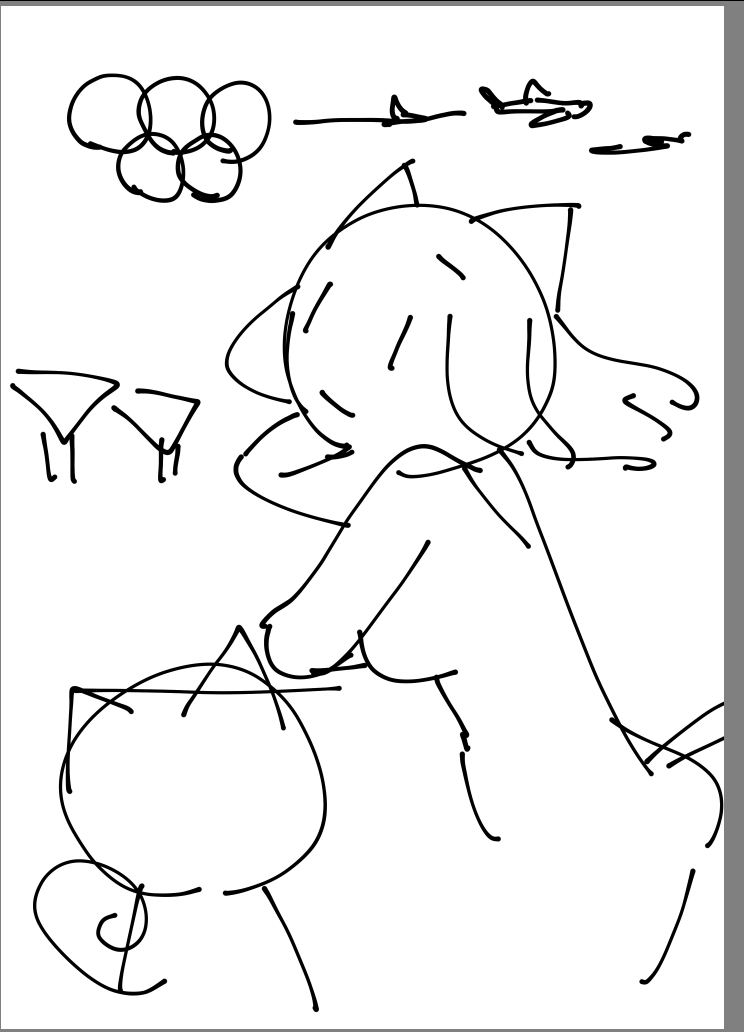 没ラフがかけた
これは凄い進歩ですよ 