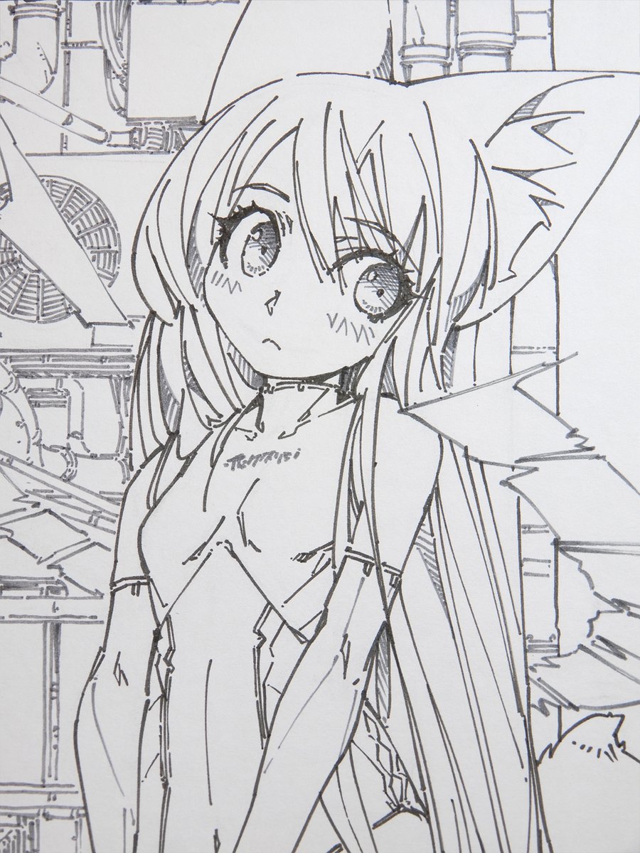 線画。 