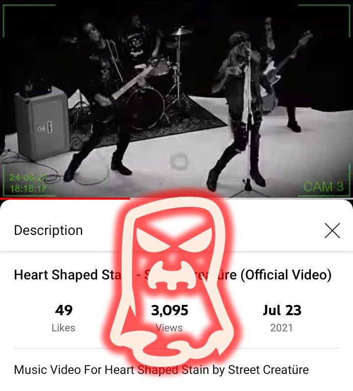 We're Not Worthy! We're Not Worthy!

Just over 3k views in two weeks for our debut track 'Heart Shaped Stain', you ghouls are the best 🤘💀

We thank you so much 🖤

If you haven't caught it yet, have a peek into the tomb below
youtu.be/DVjYQApdncI

#punk #horrorpunk #punkrock