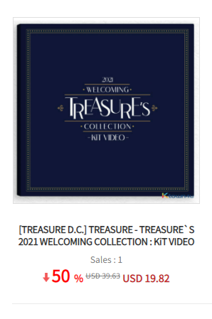 Ktown4u_Brazil's tweet photo. Aproveite 50% de desconto!
@TREASUREBrasil 

TREASURE`S 2021 WELCOMING COLLECTION : KiT VIDEO

https://t.co/Zm17WLBpTA

#TREASURE #treasurewelcomingkit https://t.co/iemwtAc3tE