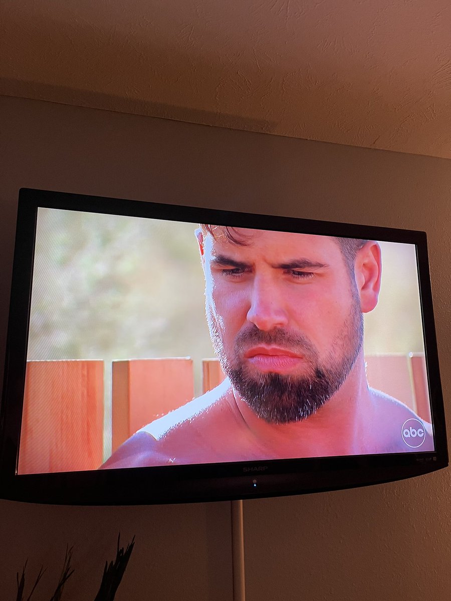 agirlindixie's tweet photo. The face of a man who regrets asking about Katie’s week. #TheBachelorette https://t.co/h5ZoAKAw3G
