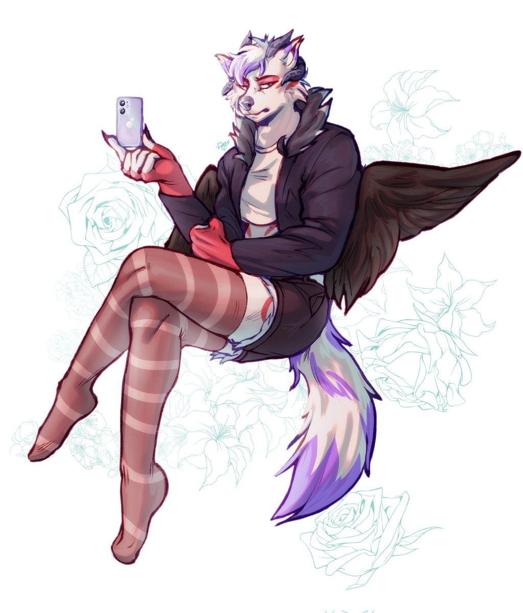 Velvelyami's tweet photo. Introducing my lust demon boi and my pinnacle mind child sona... VELV! In all four of his forms in full smug and bored glory for smol bash your knees in twit, to big ass himbo lad.
Wondrous work goes to @/KinaruOopsy! Thank you and hope the horrid refs I gave weren't too hellish! https://t.co/0StIiIOw3o