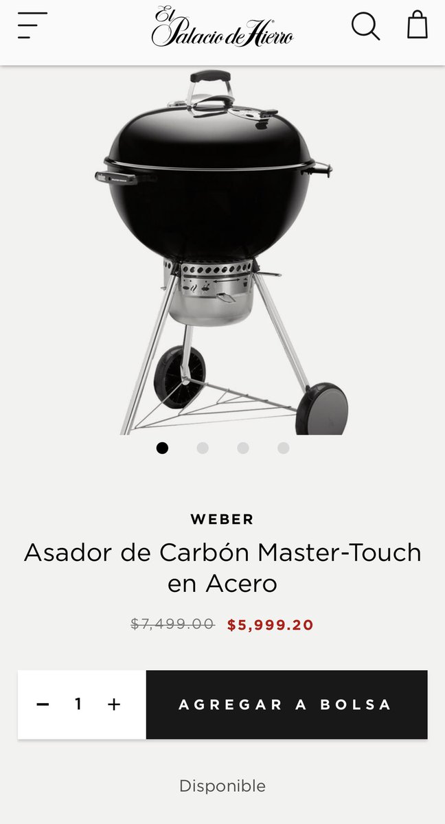 Y sigo esperando mi asador de <a href="/palaciohierro/">El Palacio de Hierro</a> que compré el 31 de mayo, cada 2 semanas me aumentan un mes y ahora me dicen que el 10 de sep tentativo y culpan a <a href="/Webergrillmex/">Weber Grill México</a> que no les entrega, lo peor es que en la pagina dice “disponible” y venden sin existencias, no compren
