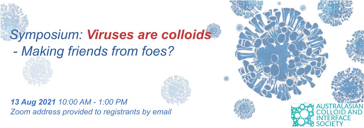 Australasian Colloids and Interface Society (@colloids_ausnz) on Twitter photo Simon Collett from <a href="/RMIT/">RMIT University</a>, <a href="/Iza_Milogrodzka/">Izabela Miłogrodzka</a> from @MonashChemEng and Donna McNeale from <a href="/GRIDD_GU/">GRIDD</a> will be our 3 student panellists.
Come and support them and hear other amazing talks at our symposium!
More info: acis.wildapricot.org/colloidvirus_2…
Register: acis.wildapricot.org/event-4374109 Simon Collett from <a href="/RMIT/">RMIT University</a>, <a href="/Iza_Milogrodzka/">Izabela Miłogrodzka</a> from @MonashChemEng and Donna McNeale from <a href="/GRIDD_GU/">GRIDD</a> will be our 3 student panellists.
Come and support them and hear other amazing talks at our symposium!
More info: acis.wildapricot.org/colloidvirus_2…
Register: acis.wildapricot.org/event-4374109