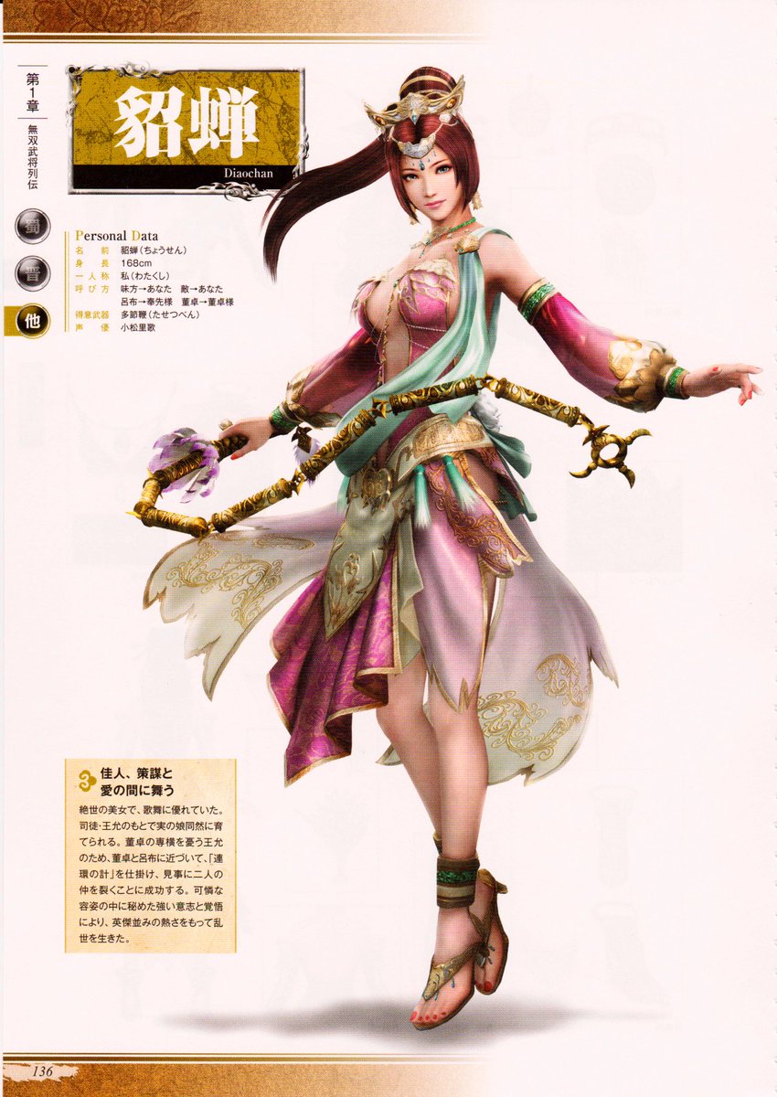 ✨I read Diaochan headdress is a special gift from Lu-Bu, made out of gold  and precious pearls to show her his love💖 (Since then she always use it in  all her dance, image size:850x1200