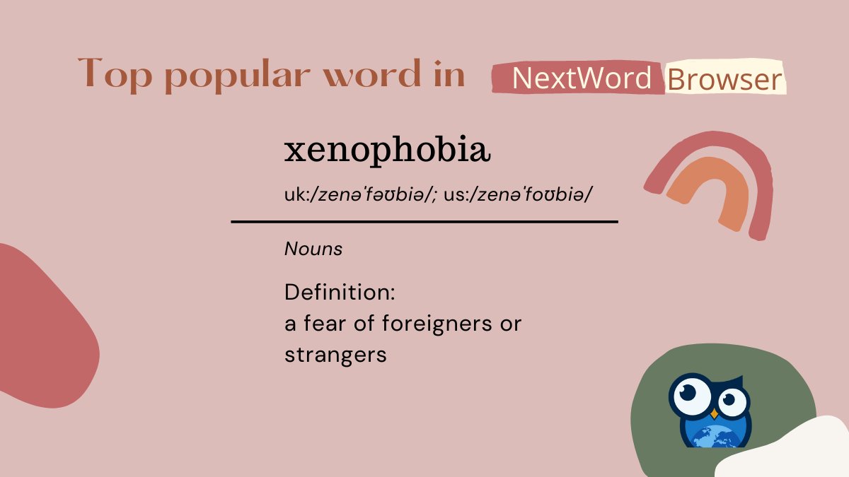 NextwordB's tweet photo. Top popular word in NextWord Browser
check via link: https://t.co/74cTCaOS0I
#LearnEnglish #vocabulary #LanguageMatters #Languages #reading #تعليم_جدة #English #الإنجليزية #englishteacher #vocabulary #hoctienganh #ingles #ingilizce #английский #學習英語 #영어회화 #انگلیسسی https://t.co/fYnePMy9SW