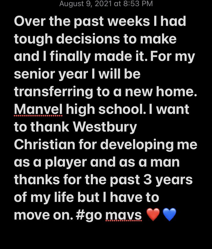 ERoberson24's tweet photo. Thank you Westbury Christian @TXPrivateFBGuy @WCS_Houston https://t.co/7odkqsEBOX