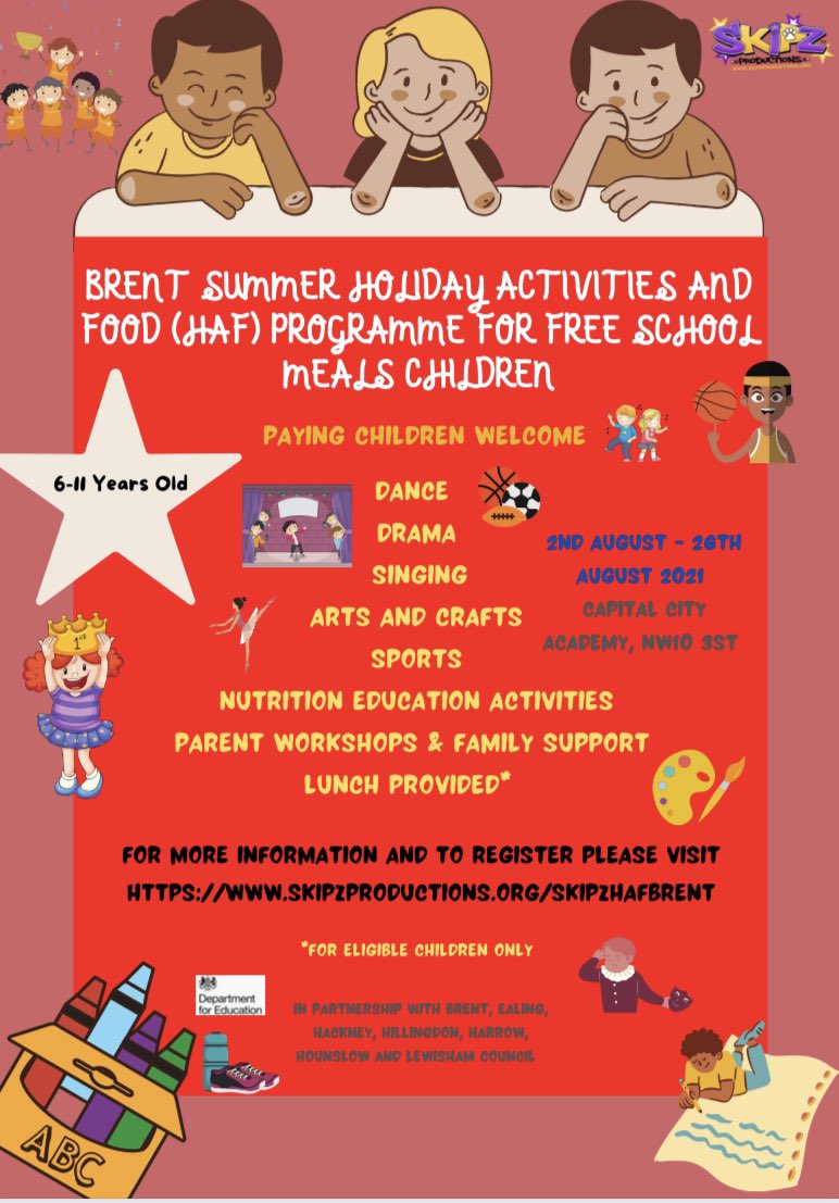 SKiPZPRODSCIC's tweet photo. @HarlesdenForum @HarlesdenNews @loveharlesden 

Free performing arts activities for children - Ark Academy and Capital City 🎭 💃🏻 ⚽️ https://t.co/yFWaFFF18s