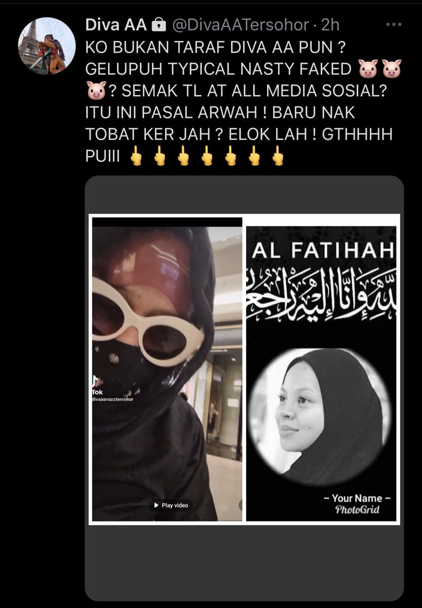 kroolnizam's tweet photo. Saya menyeru semua org utk report account pondan tua xde adab ni,kurang ajar. Tolong guys report ramai2.jangan biarkan negativity tersebar dlm masyarakat kita.makin melampau. Ko jgn esok2 ko mati org berpesta.hari2 memaki,x takut dosa ke?? https://t.co/8CnIcRWQ32