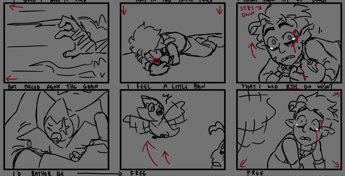 here are the quick thumbs I did for this animatic too! 