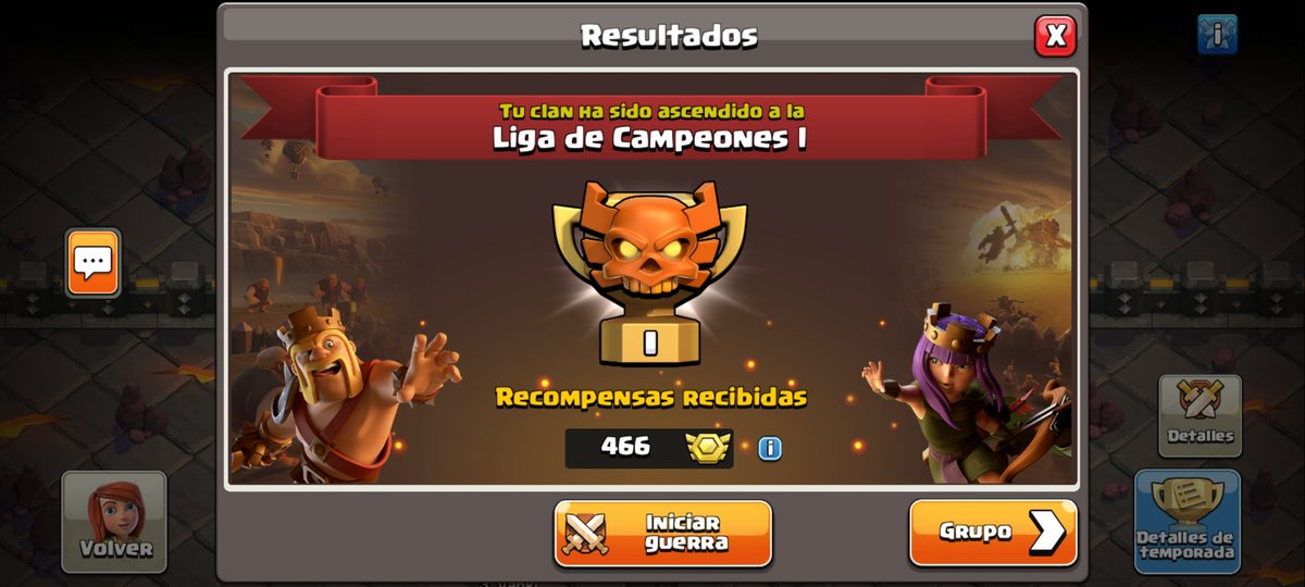 Felicitamos a nuestro equipo de la comunidad, que ha ascendido a CAMPEÓN 1👑🎉🎉🦑
Tremendas guerras se mandaron muchachos, a ir por más🙌🙌🙌