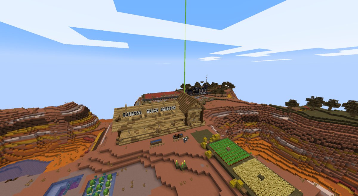 1stClassCaveman's tweet photo. Just admiring the view of the progress on the Mesa Wild West build! So excited to get the rest in but Super happy with the progress to date! #Minecraft #ClusterCraft #WildWest https://t.co/rLVfwKvWV6