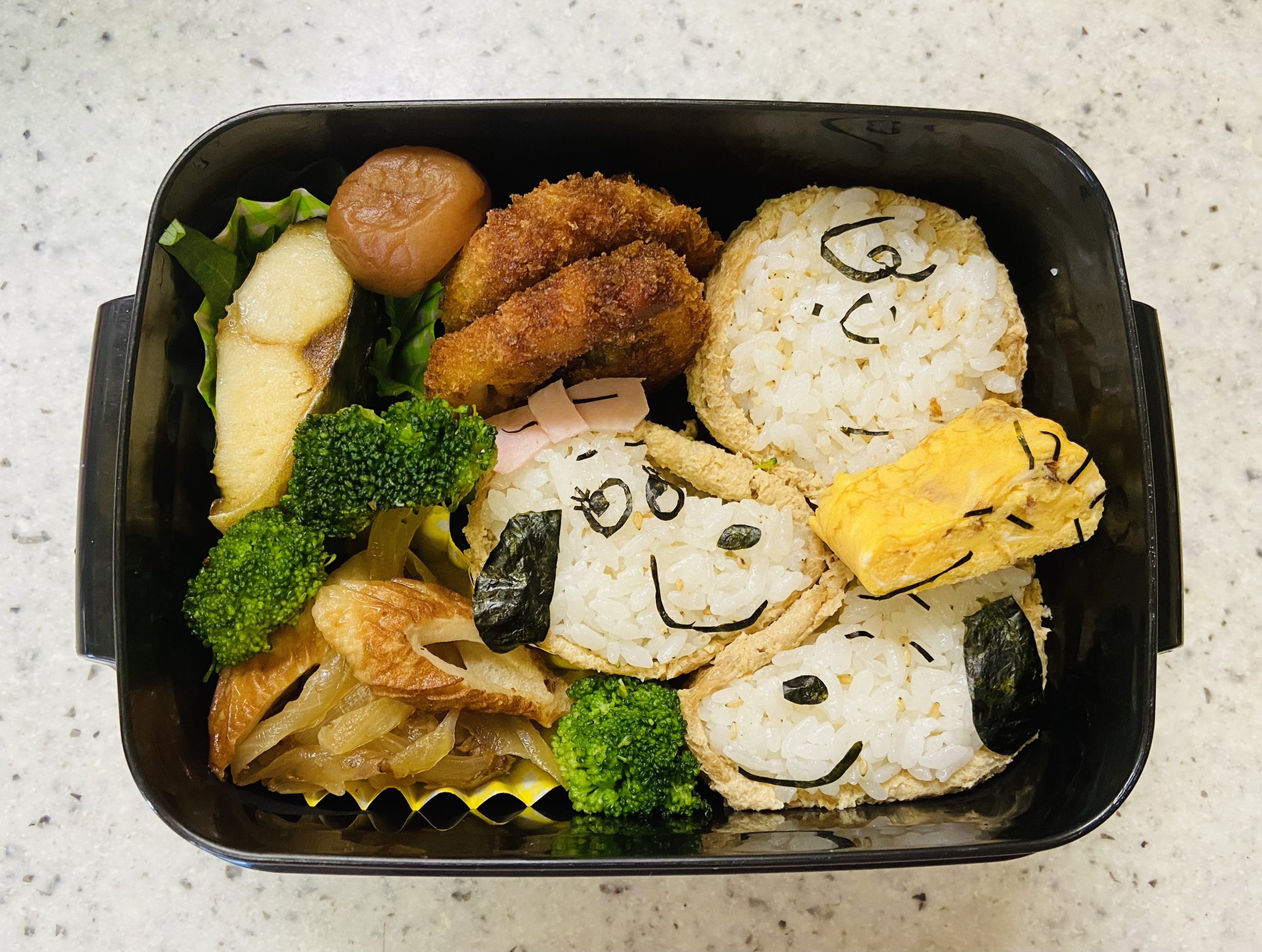 ｒｉｅｋｏの うろ覚え弁当 暑過ぎの今日は スヌーピー弁当です スヌーピーの誕生日 ウッドストックが はなかっぱ の キャラみたくなった以外は可愛く出来たかなぁ お弁当 お弁当記録 スヌーピー スヌーピーの日 Snoopy チャーリーブラウン