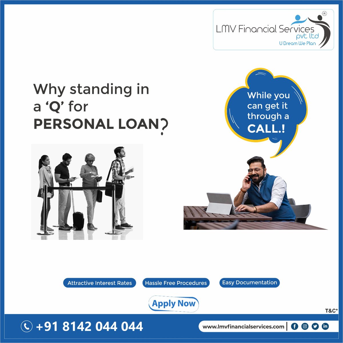 LMVfinancial's tweet photo. Why keep your financial needs waiting?
Get a Personal Loan today!
visit us: https://t.co/iW7FIUhyuy

#loan  #money #finance #loans #personalloan #loanofficer #homeloan #business #refinance #bank #credit #lending  #personalloans #cash #loansinhyderabad #financialfreedom #lmvfs https://t.co/GYYxZCTYHm