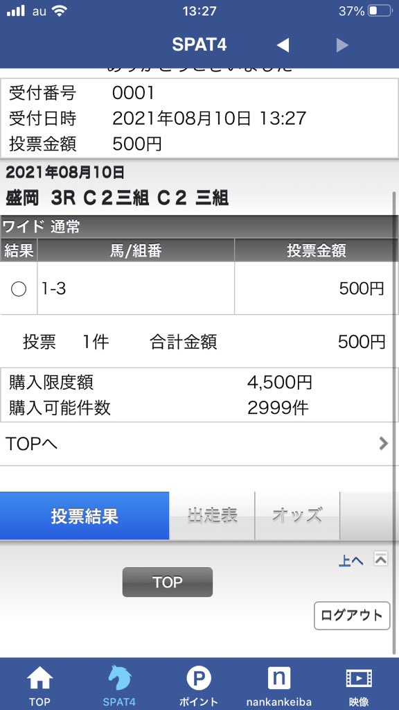 3-1-2✨
なんで3着にカガスターきたんだよ…
①は出遅れての2着は強い