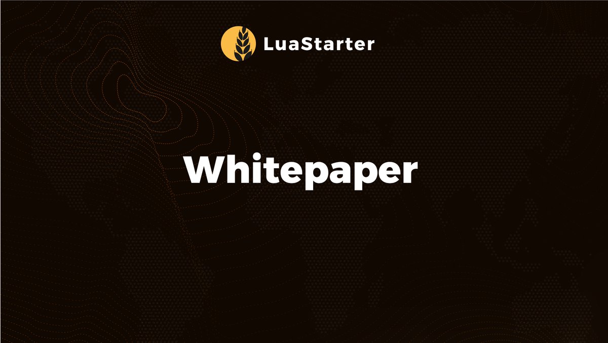 LuaSwap's tweet image. While in anticipation of #LuaStarter's first #IDO, let's dig into the #whitepaper &amp;amp; get yourself prepared with some profound information 📒 on the #mechanism, key #advancements, user flow &amp;amp; more 😍

Check it out at 👉 bit.ly/LuaStarter_Whi…