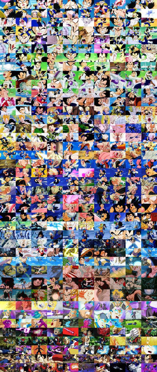 Niggas made a mosaic of all of Vegeta’s Ls in chronological order I’m finna throw up