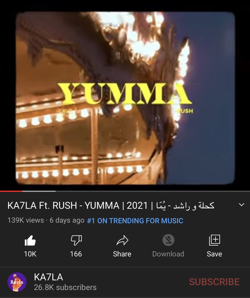 kwifya's tweet photo. يومكم سعيد سادس يوم في التريند يوتيوب .

@adrenaline_ent 
@ka7laaa 

https://t.co/2xtlZGBNou https://t.co/3mKCQTNqro